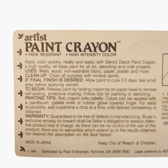 Artist Paint Crayon Pioneer Red Oil Base Artist Stenciler 265343 - Picture 7 of 7